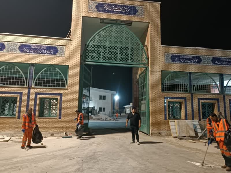 آغاز عملیات پاک‌سازی و تجهیز موکب احمد بن موسی (ع) توسط شهرداری شیراز در مرز شلمچه