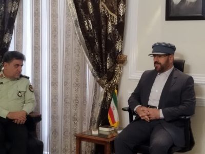 دیدار فرمانده انتظامی فارس با استاندار به مناسبت هفته دولت