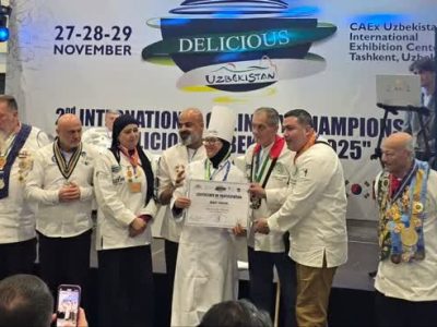 بانوی فسا سومین مقام جشنواره بین‌المللی «Delicious Uzbekistan 2025» را کسب کرد