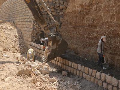 احداث دیوار حفاظتی در خرم‌رود شیراز برای افزایش تاب‌آوری شهری